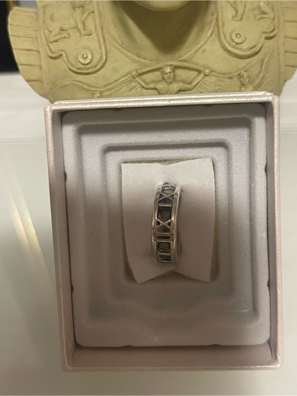 Tiffany & Co 925 Sterling Silver ring size 4 with COA.